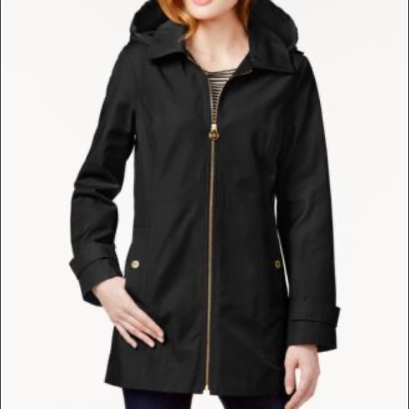 Michael Kors Hooded Raincoat Size Small